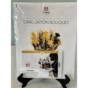 Love Pop 3D Pop-Up Graduation Centerpiece Bouquet Llama